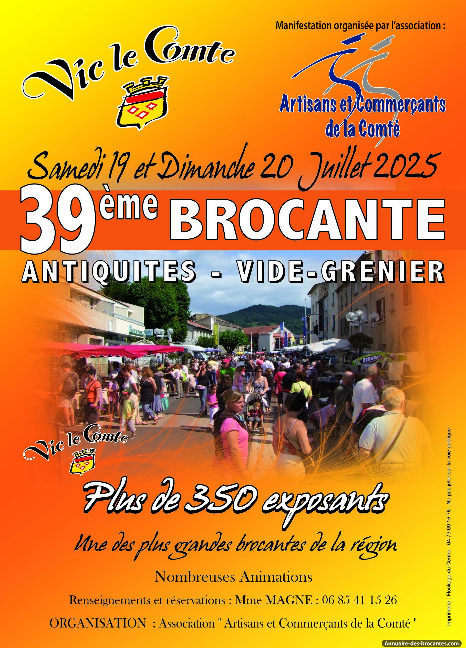 Affiche de Brocante à Vic-le-Comte