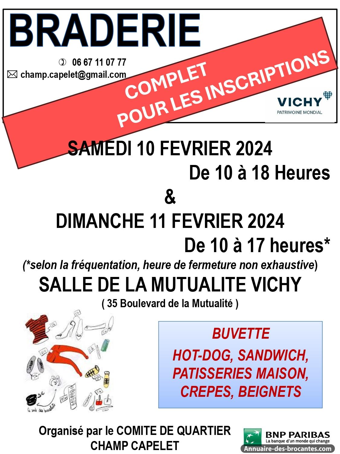 Affiche de Brocante à Vichy