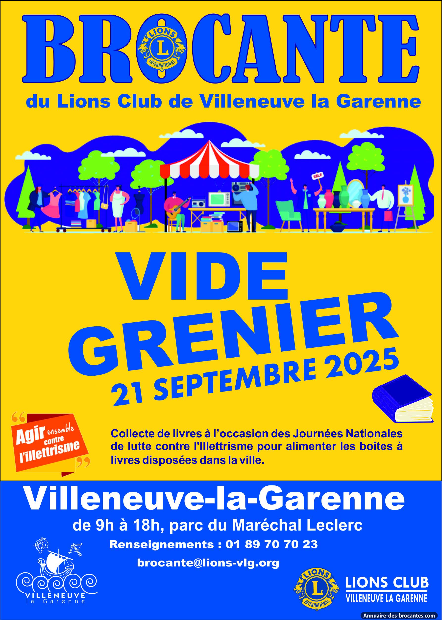Affiche de Vide-greniers à Villeneuve-la-Garenne